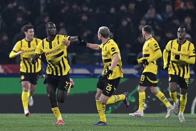 Db Bologna 21 01 2025 - Champions League Bologna-Borussia Dortmund foto Daniele Buffa Image nella foto: esultanza gol Serhou Guirassy 