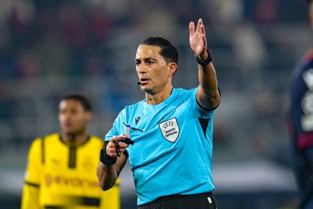 The Referee of the match Serdar Gozubuyuk of Netherland portrait during Bologna FC vs Borussia Dortmund, UEFA Champions League football match in Bologna, Italy, January 21 2025  Copyright: xAlessioxMarini IPAxSportx xipa-agency.netx xx IPA_53200949 IPA_Agency_IPA53200949