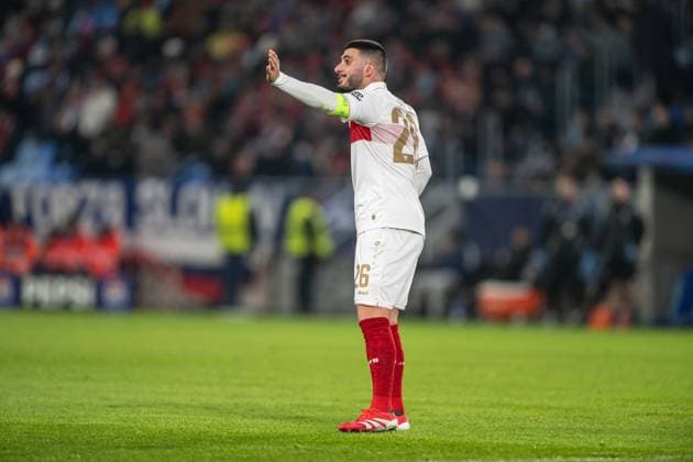 Deniz Undav gesticulates during UEFA Champions league match, SK Slovan Bratislava - VFB Stuttgart , 21. january 2025, Tehelne pole Stadium, Bratislava, Slovakia Copyright: xMICHALxFAJT,ZOSPORTU.SKx FAJ_7603
