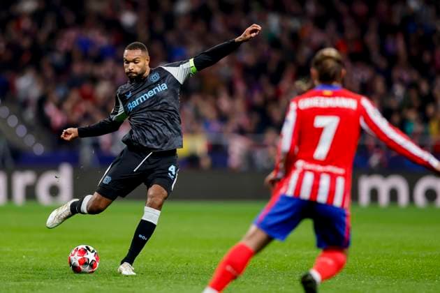 Jonathan Tah Bayer 04 Leverkusen controls the ball during the UEFA Champions League 2024 25 League Phase MD7 match between Atletico de Madrid and Bayer 04 Leverkusen at Estadio Civitas Metropolitano on January 21, 2025 in Madrid, Spain Photo by Manu Reino DeFodi Images Defodi 071 ATMLEV20250121 054 Defodi-071