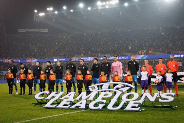 Club s players pictured ahead of a soccer game between Belgian Club Brugge KV and Italian club Juventus, Tuesday 21 January 2025 in Brugge, on the seventh day (out of 8) of the UEFA Champions League league phase. KURTxDESPLENTER  x110886294x
