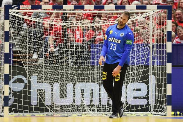 Denmark Germany, IHF World Championship 2025 Goalkeeper Andreas Wolff Germany, 33 Handball IHF World Championship, international match between Denmark and Germany on January 21, 2025 in Herning Denmark , Herning Denmark Jyske Bank Boxen