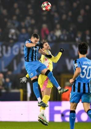 Club Brugge v Juventus - UEFA Champions League BRUGGE, BELGIUM - JANUARY 21 : Jutgla Ferran forward of Club Brugge and Locatelli Manuel midfielder of Juventus during the UEFA Champions League 2024 25 League Phase MD7 match between Club Brugge and Juventus on January 21, 2025 in Brugge, Belgium, 21 01 2025 Brugge Belgium  Copyright: xTomasxSiskx