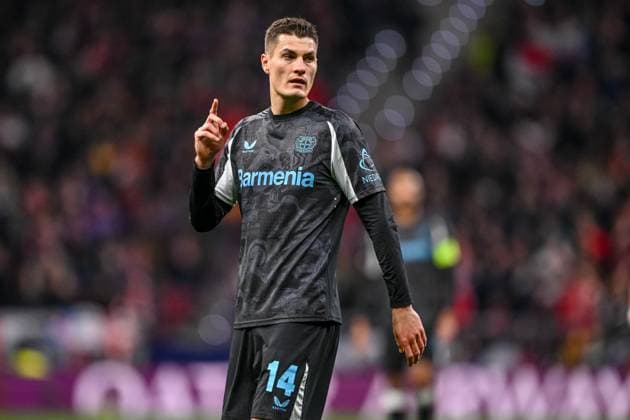 Patrick Schick Bayer 04 Leverkusen gestures during the UEFA Champions League 2024 25 League Phase MD7 match between Atletico de Madrid and Bayer 04 Leverkusen at Estadio Civitas Metropolitano on January 21, 2025 in Madrid, Spain Photo by Harry Langer DeFodi Images Defodi 541 ATLBAY20250121 055 Defodi-541