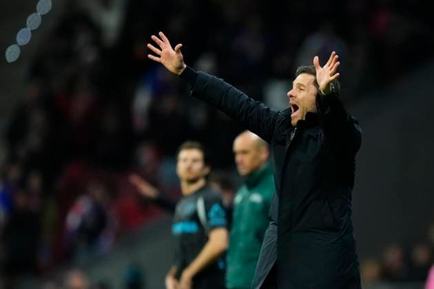 Atletico de Madrid v Bayer 04 Leverkusen - UEFA Champions League 2024 25 League Phase MD7 Xabi Alonso head coach of Bayer 04 Leverkusen reacts during the UEFA Champions League 2024 25 League Phase MD7 match between Atletico de Madrid and Bayer 04 Leverkusen at Riyadh Air Metropolitano on January 21, 2025 in Madrid, Spain. Madrid Spain  Copyright: xJosexBretonx originalFilename:bretonhernandez-atletico250121_nphgA.jpg