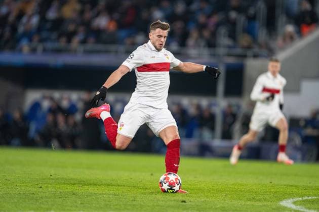 Ermedin Demirovic during UEFA Champions league match, SK Slovan Bratislava - VFB Stuttgart , 21. january 2025, Tehelne pole Stadium, Bratislava, Slovakia Copyright: xMICHALxFAJT,ZOSPORTU.SKx FAJ_8214