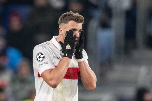 Disappointed Ermedin Demirovic during UEFA Champions league match, SK Slovan Bratislava - VFB Stuttgart , 21. january 2025, Tehelne pole Stadium, Bratislava, Slovakia Copyright: xMICHALxFAJT,ZOSPORTU.SKx FAJ_8262