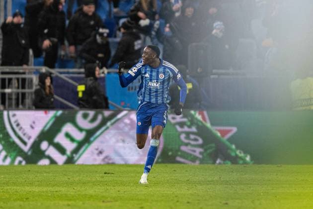 Idjessi Metsoko a goal celebrate during UEFA Champions league match, SK Slovan Bratislava - VFB Stuttgart , 21. january 2025, Tehelne pole Stadium, Bratislava, Slovakia Copyright: xMICHALxFAJT,ZOSPORTU.SKx FAJ_8291