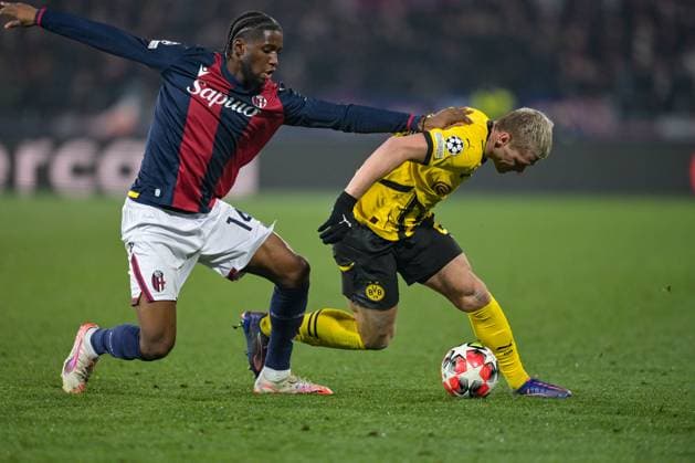 CALCIO - UEFA Champions League - Bologna FC vs Borussia Dortmund Borussia Dortmundâ??s Julian Ryerson during Bologna FC vs Borussia Dortmund, UEFA Champions League football match in Bologna, Italy, January 21 2025 Bologna Italy  Copyright: xIPAxSport ABACAx