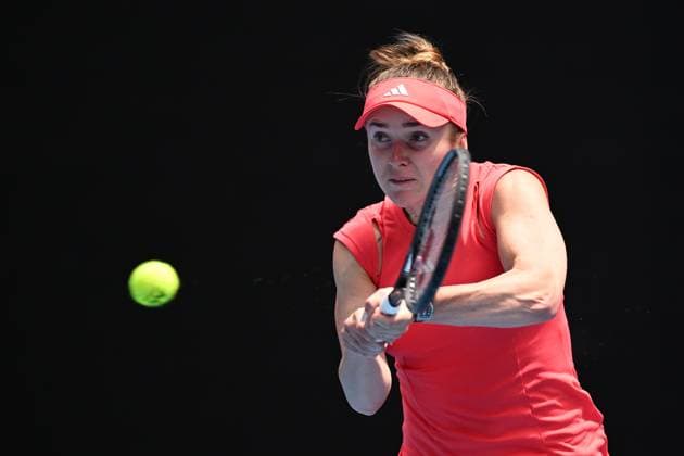 TENNIS AUSTRALIAN OPEN, Elina Svitolina of Ukraine during her 1 4 final match against Madison Keys of USA during the 2025 Australian Open at Melbourne Park in Melbourne, Wednesday, January 22, 2025. ( NO ARCHIVING, EDITORIAL USE ONLY, NO USE IN BOOKS WITHOUT CONSENT MELBOURNE VICTORIA AUSTRALIA  Copyright: xJAMESxROSSx 20250122138439808207