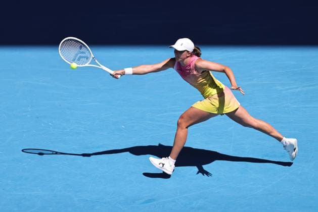 Iga Swiatek, POL, during quarterfinals of 2025 Australian Open in Melbourne, 22 01 2025; - 