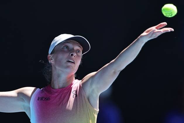 Iga Swiatek, POL, during quarterfinals of 2025 Australian Open in Melbourne, 22 01 2025; - 
