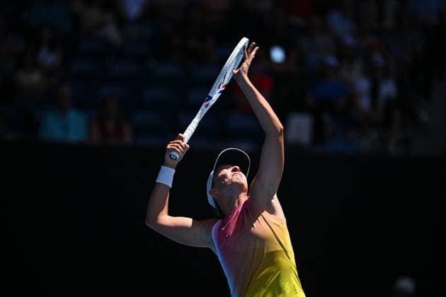 Australian Open - Quarter Round - Madison Keys Iga Swiatek (POL) during her quarter round match at the 2025 Australian Open at Melbourne Park in Melbourne, AUSTRALIA, on January 22, 2025. Photo by Corinne Dubreuil ABACAPRESS.COM Melbourne Australia  Copyright: xDubreuilxCorinne ABACAx