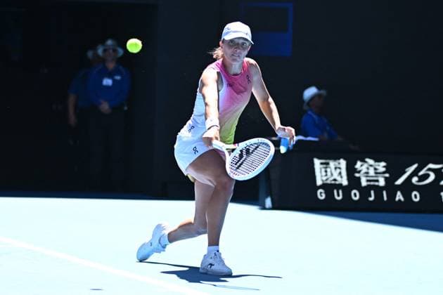 Australian Open - Quarter Round - Madison Keys Iga Swiatek (POL) during her quarter round match at the 2025 Australian Open at Melbourne Park in Melbourne, AUSTRALIA, on January 22, 2025. Photo by Corinne Dubreuil ABACAPRESS.COM Melbourne Australia  Copyright: xDubreuilxCorinne ABACAx
