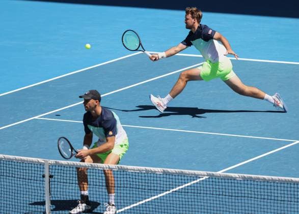 Kevin Krawietz, Tim Puetz, Mens Doubles, Men s Doubles, Australian Open 2025, Melbourne Park, Melbourne, Victoria, Australia Copyright: xJuergenxHasenkopfx
