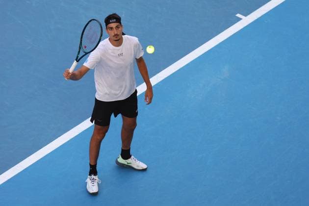 Lorenzo Sonego during his Quarter-final match against Shelton in the Rod Laver Arena Australian Open, Day Eleven, Tennis, Melbourne Park, Melbourne, Australia - 22 Jan 2025  Copyright: xRachelxBach Shutterstockx 15108798db