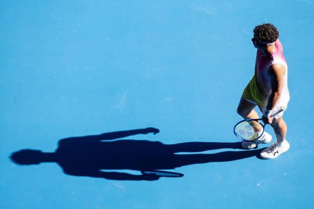 Ben Shelton during his Quarter-final match against Sonego in the Rod Laver Arena Australian Open, Day Eleven, Tennis, Melbourne Park, Melbourne, Australia - 22 Jan 2025  Copyright: xRachelxBach Shutterstockx 15108798dq