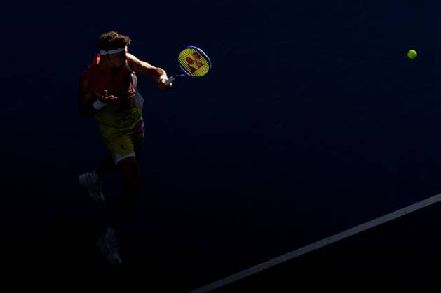 Ben Shelton during his Quarter-final match against Sonego in the Rod Laver Arena Australian Open, Day Eleven, Tennis, Melbourne Park, Melbourne, Australia - 22 Jan 2025  Copyright: xRachelxBach Shutterstockx 15108798eh