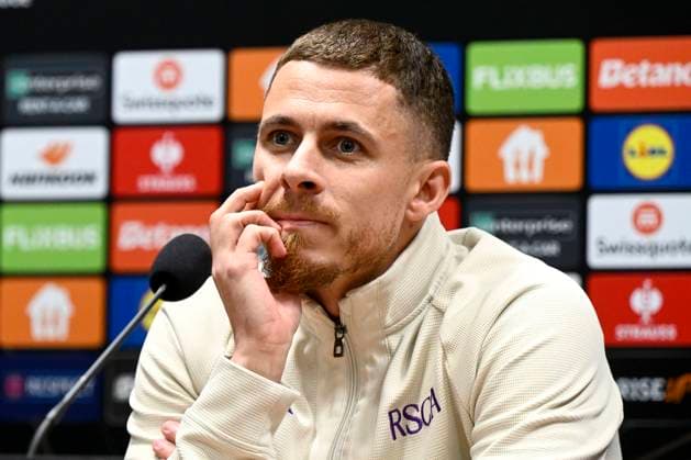 Viktoria Plzen v RSC Anderlecht - UEFA Europa League Media Activities 22 01 2025 PLZEN, CZECH REPUBLIC - JANUARY 22 : Hazard Thorgan midfielder of RSC Anderlecht talking to the press during a press conference, PK, Pressekonferenz ahead of the UEFA Europa League 2024 25 League Phase MD7 match between Viktoria Plzen and RSC Anderlecht on January 22, 2025 in Plzen, Czech Republic, 22 01 2025 Plzen Czech Republic  Copyright: xPeterxDexVoechtx