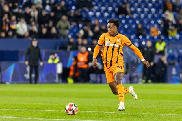 UEFA Champions League FC Shakhtar Donetsk Stade Brest 22 01 2025 Kevin FC Shakhtar Donetsk, 37 scores against Stade Brest, 1 0 UEFA Champions League FC Shakhtar Donetsk Stade Brest Arena AufSchalke, Gelsenkirchen 22 01 2025 Copyright: xBEAUTIFULxSPORTS Buriakovx