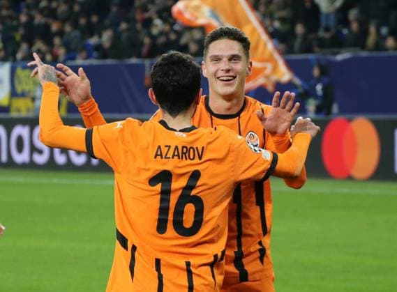 22 01 2025, xgrfx, Football UEFA Champions League, Shakhtar Donetsk Stade Brest emspor, v l Tor, Georgiy Sudakov Shakhtar Donetsk DFL DFB REGULATIONS PROHIBIT ANY USE OF PHOTOGRAPHS as IMAGE SEQUENCES and or QUASI VIDEO Gelsenkirchen