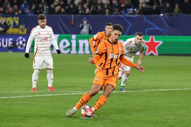 The 2-0 goal by Georgiy Sudakov Shakhtar Donetsk in the 2024 Champions League season match 25 Shakhtar Donetsk Stade Brest Copyright Thomas Pakusch Copyright: Thomas Pakusch