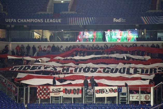 Fans of Stade Brest at the match of the Champions League season 2024 25 Shakhtar Donetsk Stade Brest Copyright Thomas Pakusch Copyright: Thomas Pakusch