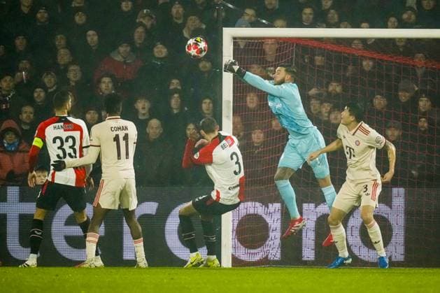 UEFA Champions League: Feyenoord v FC Bayern Munich Rotterdam - Feyenoord keeper Justin Bijlow during the seventh round of new format of the Champions League 2024 2025. The match is set between Feyenoord and FC Bayern Munich at Stadion Feijenoord De Kuip on 22 January 2025 in Rotterdam, The Netherlands. Copyright: xYannickxVerhoevenx