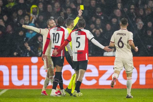 UEFA Champions League: Feyenoord v FC Bayern Munich Rotterdam - Referee Francois Letexier during the seventh round of new format of the Champions League 2024 2025. The match is set between Feyenoord and FC Bayern Munich at Stadion Feijenoord De Kuip on 22 January 2025 in Rotterdam, The Netherlands. Copyright: xYannickxVerhoevenx