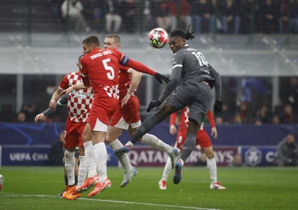 Rafel Leao of AC Milan during the Uefa Champions League, 2024 25 season, football match between AC Milan and Girona FC on 22 January 2025 at Giuseppe Meazza Stadium, San Siro, Milan, Italy. Photo Nderim Kaceli  Copyright: xNderimxKaceli IPAxSportx xipa-agency.netx xx IPA_53225844 IPA_Agency_IPA53225844