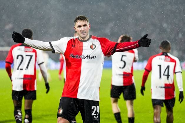 UEFA Champions League: Feyenoord v FC Bayern Munich Rotterdam - Santiago Gimenez of Feyenoord during the seventh round of new format of the Champions League 2024 2025. The match is set between Feyenoord and FC Bayern Munich at Stadion Feijenoord De Kuip on 22 January 2025 in Rotterdam, The Netherlands. Copyright: xTomxBodex