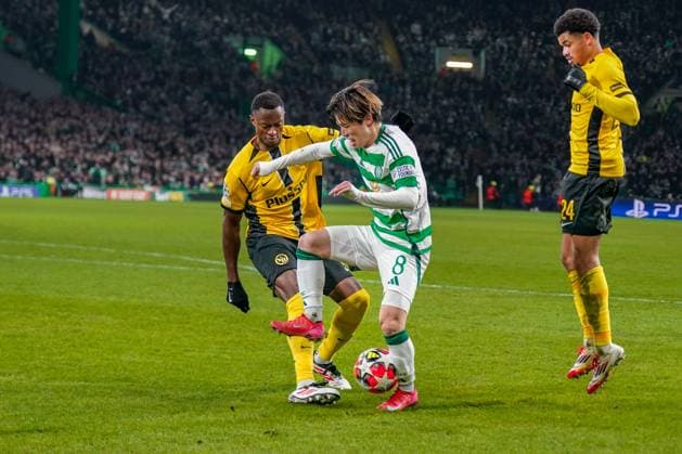 Football UEFA Champions League 2024 2025, Matchday 7 Celtic Glasgow vs Young Boys Bern YB Celtic Park Glasgow, Scotland Kyogo Furuhashi Celtic Glasgow, 8 Copyright: xJOERANxSTEINSIEKx