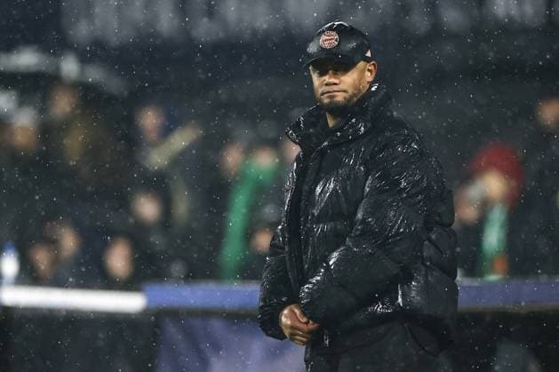 ROTTERDAM - Bayern Munich coach Vincent Kompany during the UEFA Champions League match between Feyenoord and FC Bayern Munchen at Feyenoord Stadium de Kuip on Jan. 22, 2025 in Rotterdam, Netherlands. ANP MAURICE VAN STEEN UEFA Champions League 2024 25 League phase 7 2024 25 xVIxANPxSportx xxANPxIVx 518099232 originalFilename: 518099232.jpg