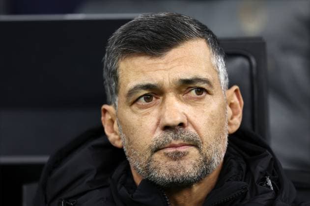 Sergio Conceicao (Ac Milan) looks on, UEFA Champions League 2024 25 League Phase MD7, AC Mailand v FC Girona, Stadio Giuseppe Meazza (San Siro), January 22, 2025, Milan, Italy.