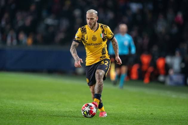 Federico Dimarco during UEFA Champions league match, AC Sparta Prague - Inter Milan , 22. january 2025, Epet Arena, Prague, Czech republic Copyright: xMICHALxFAJT,ZOSPORTU.SKx FAJ_9736