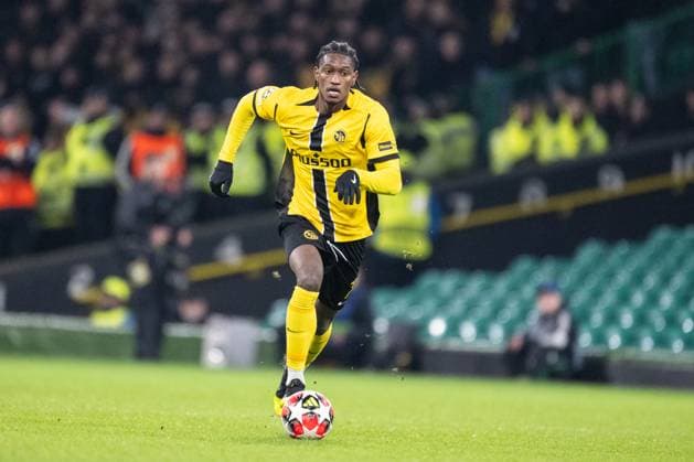 GLASGOW, SCOTLAND JANUARY 22 Joel Monteiro of Young Boys in action during the UEFA Champions League 2024 25 League Phase MD7 match between Celtic FC and BSC Young Boys at Celtic Park on January 22, 2025 in Glasgow, Scotland Glasgow Celtic Park Scotland United Kingdom Copyright: xJustPictures.ch RichardxCallisx jp-en-EuSpIm-RMC_1654-20250122