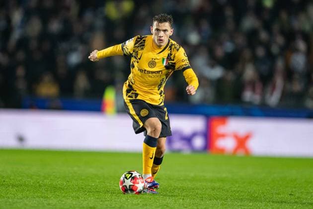 Kristjan Asllani during UEFA Champions league match, AC Sparta Prague - Inter Milan , 22. january 2025, Epet Arena, Prague, Czech republic Copyright: xMICHALxFAJT,ZOSPORTU.SKx FAJ_9861