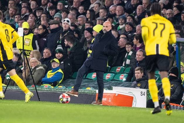 GLASGOW, SCOTLAND JANUARY 22 head coach Giorgio Contini of Young Boys during the UEFA Champions League 2024 25 League Phase MD7 match between Celtic FC and BSC Young Boys at Celtic Park on January 22, 2025 in Glasgow, Scotland Glasgow Celtic Park Scotland United Kingdom Copyright: xJustPictures.ch RichardxCallisx jp-en-EuSpIm-RMC_1791-20250122