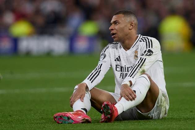January 22, 2025, Madrid, Madrid, Spain: Kylian Mbappe of Real Madrid CF during the UEFA Champions League football match between Real Madrid CF and RB Salzburg at Santiago Bernabeu Stadium in Madrid, Spain, January 22, 2025 Madrid Spain - ZUMAa206 20250122_zsp_a206_049 Copyright: xRubenxAlbarranx