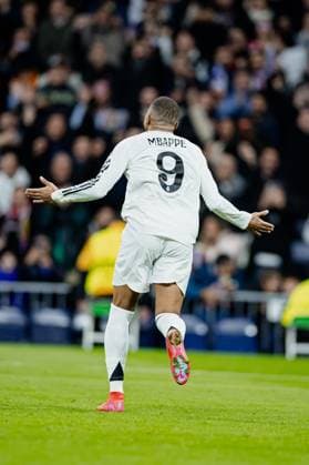 Real Madrid CF vs RB Salzburgo - UEFA Champions League - 22 01 2025 Kylian Mbappe of Real Madrid CF celebrates his goal during the UEFA Champions League match between Real Madrid CF and RB Salzburgo at Estadio Santiago Bernabeu on January 22, 2025 in Madrid, Spain. Madrid Spain Copyright: xPGSxPhotoxAgencyx