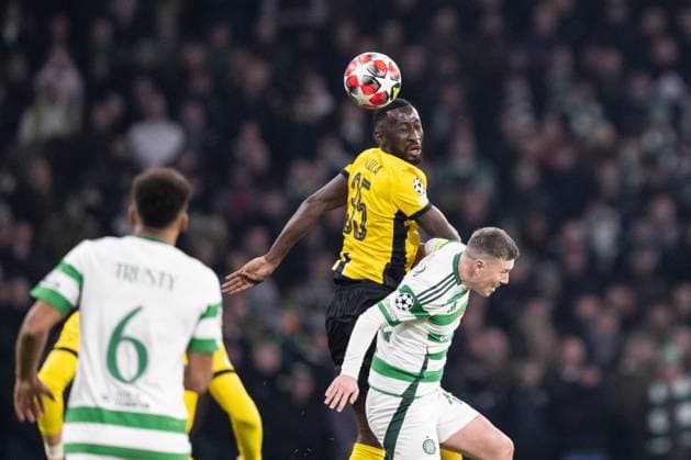 GLASGOW, SCOTLAND JANUARY 22 Silvere Ganvoula of Young Boys C in action during the UEFA Champions League 2024 25 League Phase MD7 match between Celtic FC and BSC Young Boys at Celtic Park on January 22, 2025 in Glasgow, Scotland Glasgow Celtic Park Scotland United Kingdom Copyright: xJustPictures.ch RichardxCallisx jp-en-EuSpIm-RMC_2760-20250122