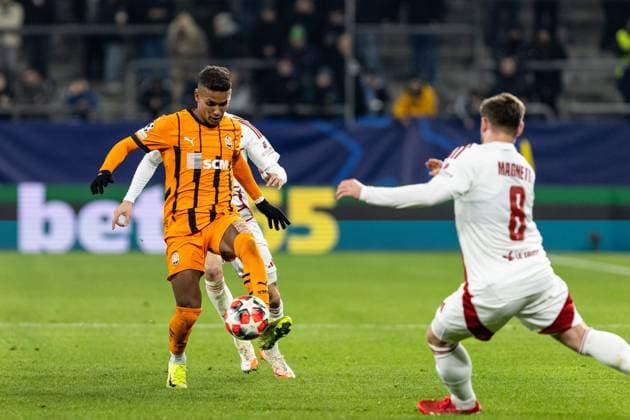 UEFA Champions League FC Shakhtar Donetsk Stade Brest 22 01 2025 Pedrinho FC Shakhtar Donetsk, 38 UEFA Champions League FC Shakhtar Donetsk Stade Brest Arena AufSchalke, Gelsenkirchen 22 01 2025 Copyright: xBEAUTIFULxSPORTS Buriakovx