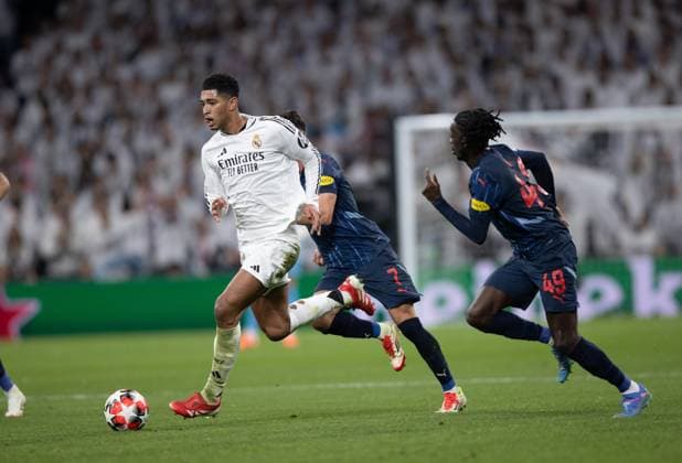 Real Madrid x Salzburg Bellingham (Real Madrid) in action during the game against Salzburg valid for Champions League at the Santiago Bernabeu stadium, in Madrid, today January 22, 2025. Copyright: xx _RR_2002