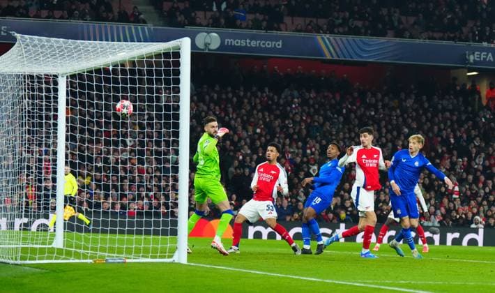 Kai Havertz of Arsenal scores a goal to make it 2-0 Arsenal v Dinamo Zagreb, UEFA Champions League, Group Stage, Football, Emirates Stadium, London, UK - 22 Jan 2025 EDITORIAL USE ONLY No use with unauthorised audio, video, data, fixture lists, club league logos or live services. Online in-match use limited to 120 images, no video emulation. No use in betting, games or single club league player publications. Copyright: xJavierxGarcia Shutterstockx 15108893ey