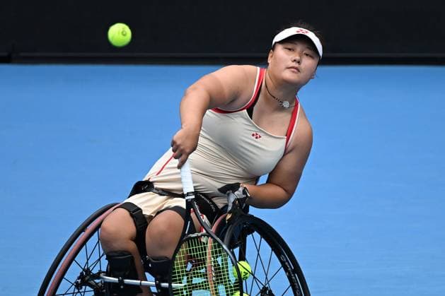 TENNIS AUSTRALIAN OPEN, Xiaohui Li of China during her women?s singles wheelchair semi-final match against Yui Kamiji of Japan during the 2025 Australian Open at Melbourne Park in Melbourne, Thursday, January 23, 2025. ( NO ARCHIVING, EDITORIAL USE ONLY, NO USE IN BOOKS WITHOUT CONSENT MELBOURNE VICTORIA AUSTRALIA  Copyright: xJAMESxROSSx 20250123173647734407