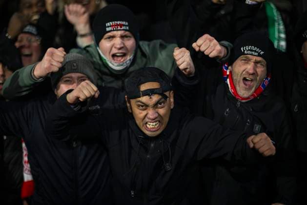 Rotterdam, Netherlands 22nd Jan 2025 Rotterdam Fans Feyenoord Rotterdam FC Bayern Munich Feyenoord Rotterdam FC Bayern Munich UEFA Champions League 22 01 2025