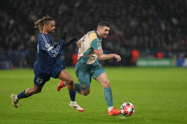 Mateo Kovacic of Manchester City and Bradley Barcola of PSG Paris Saint-Germain v Manchester City, UEFA Champions League, Group Stage, Football, Parc des Princes, Paris, France - 22 Jan 2025 EDITORIAL USE ONLY No use with unauthorised audio, video, data, fixture lists, club league logos or live services. Online in-match use limited to 120 images, no video emulation. No use in betting, games or single club league player publications.  Copyright: xDavexWinter Shutterstockx 15108890fd