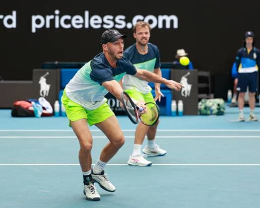Kevin Krawietz, Tim Puetz, Mens Doubles, Men s Doubles Australian Open 2025, Melbourne Park, Melbourne, Victoria, Australia Copyright: xJuergenxHasenkopfx