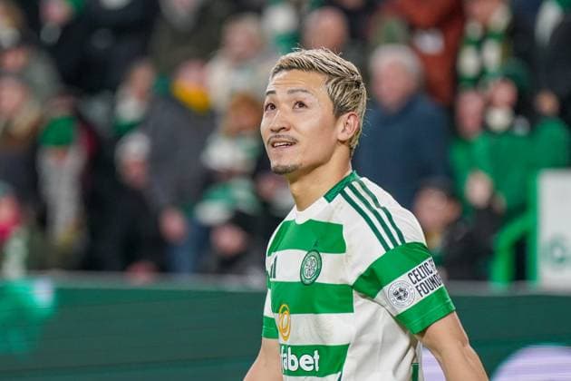 Football UEFA Champions League 2024 2025, Matchday 7 Celtic Glasgow vs Young Boys Bern YB Celtic Park Glasgow, Scotland Daizen Maeda Celtic Glasgow, 38 Copyright: xJOERANxSTEINSIEKx