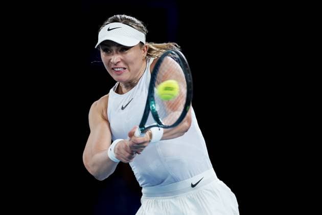Paula Badosa during her semi-final match against Sabalenka in the Rod Laver Arena Australian Open, Day Twelve, Tennis, Melbourne Park, Melbourne, Australia - 23 Jan 2025  Copyright: xEllaxLing Shutterstockx 15108783t